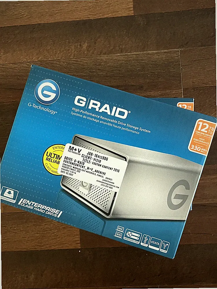12 tb EXTERNAL HDD G RAID 0g03411