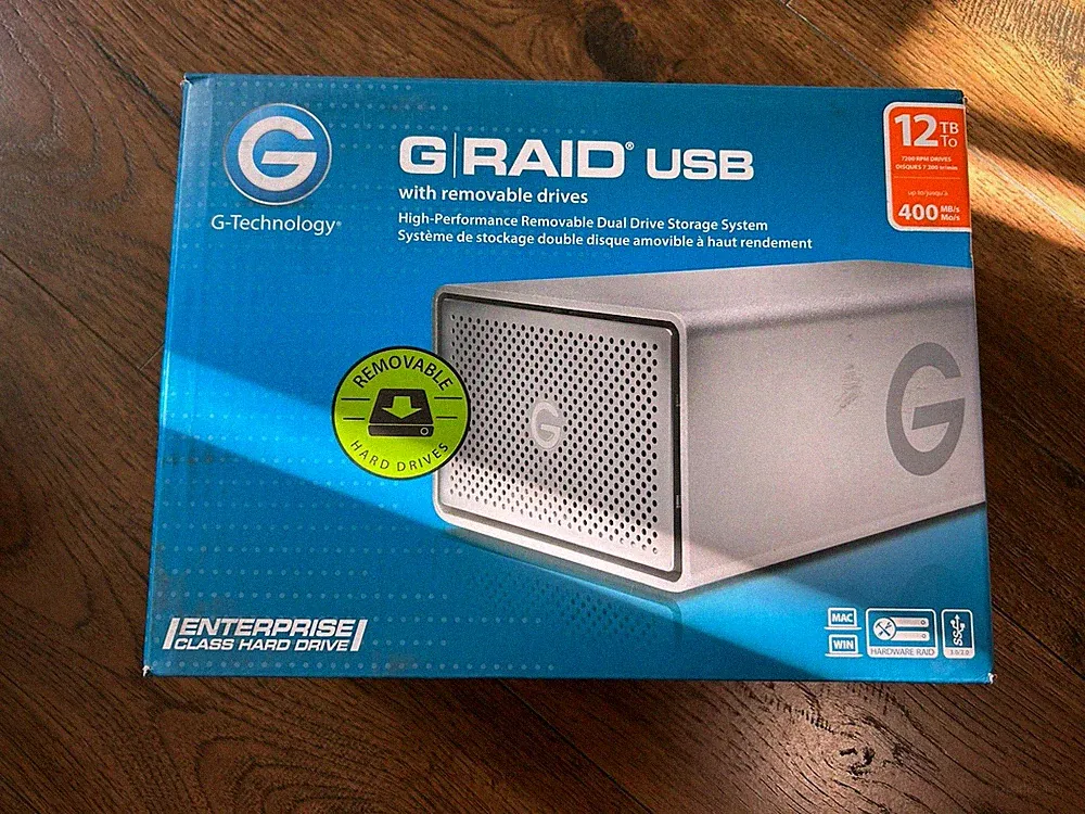 G-Technology 12 TB (2x6TB) G-Raid USB Dual-Drive Storage System - 0G04077,Tested