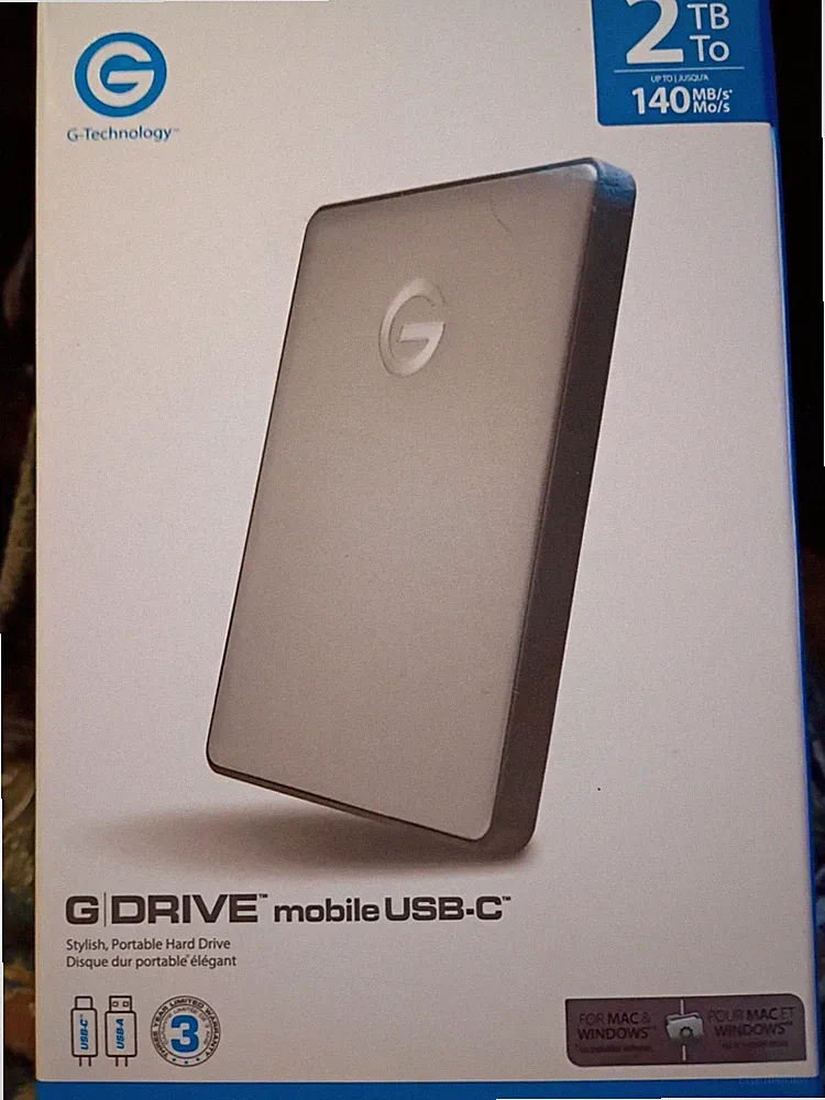 G-Technology 2TB G-DRIVE mobile USB 3.0 Portable External Hard Drive, Silver...
